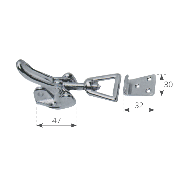 CHIUSURA REGOL. OTTONE CROMATO