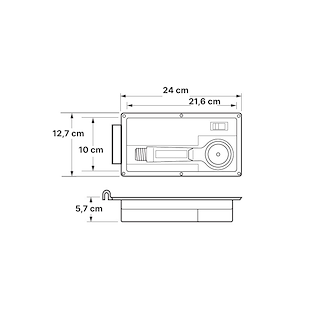 CONTENITORE DOCCETTA DA PONTE