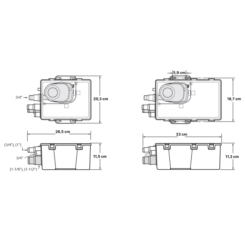 VASCHETTA DI RACCOLTA ACQUE GRIGIE
