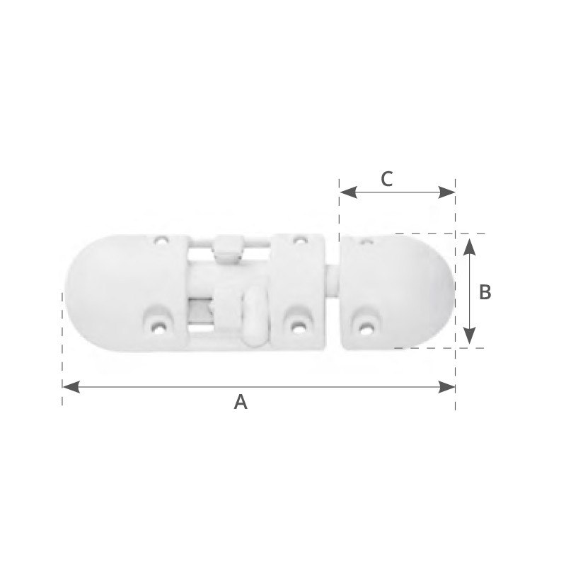 CATENACCIO NYLON BIANCO MM.86X29X26