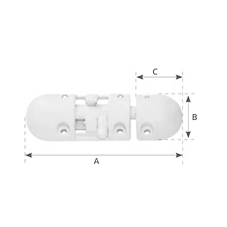 CATENACCIO NYLON BIANCO MM.86X29X26