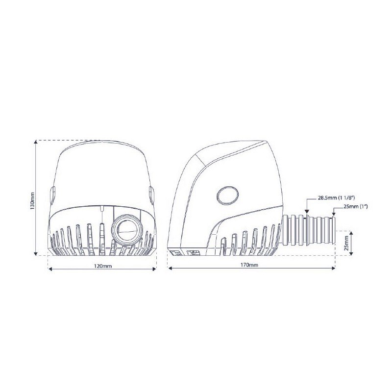 POMPA ORCA AUTO 1300 GPH 24V