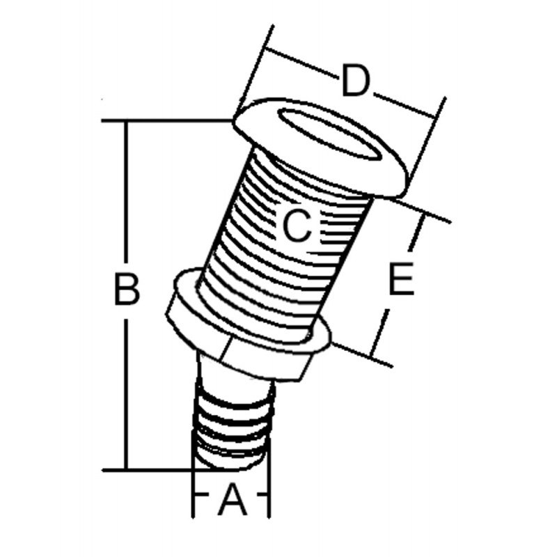 SCARICO PVC/INOX INCL. Ø MM. 38