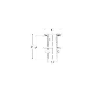 SCARICO A MARE IN OTTONE CROMATO