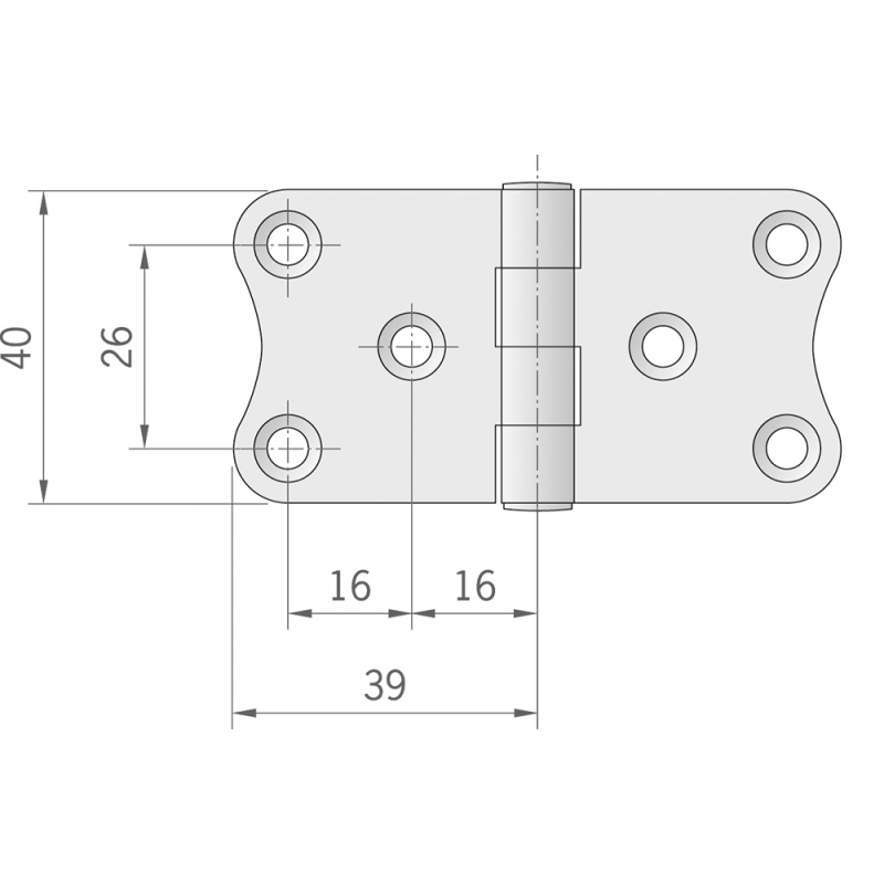 CERNIERA INOX MM.78X40