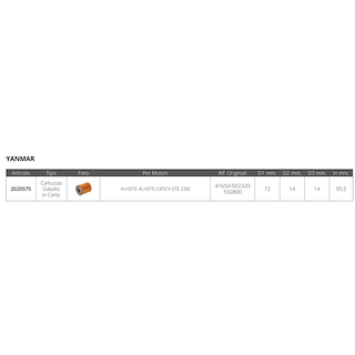 CARTUCCIA GASOLIO YANMAR