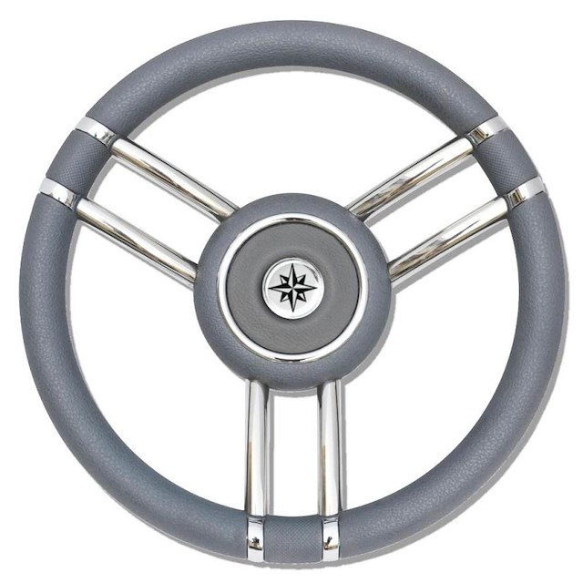 RUOTA TIMONE T27 GRIGIO Ø MM.350