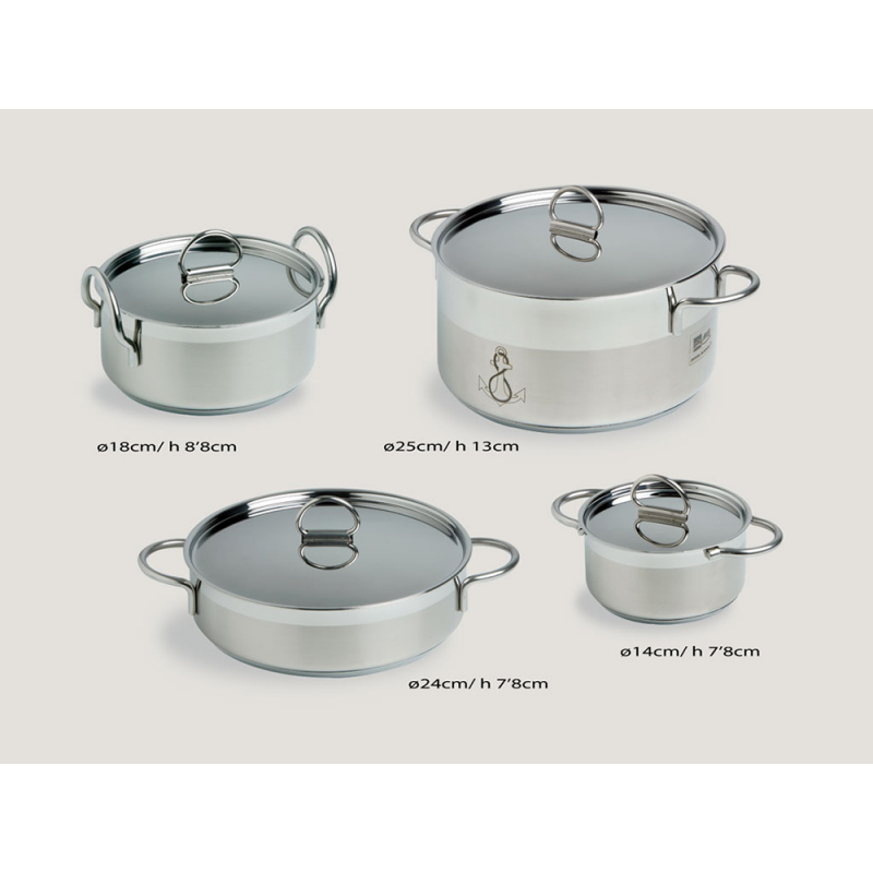 BATTERIA PENTOLE IMPILABILE PICCOLA