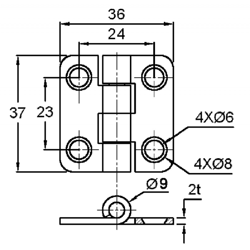 CERNIERA INOX 316 CON COPERTURA