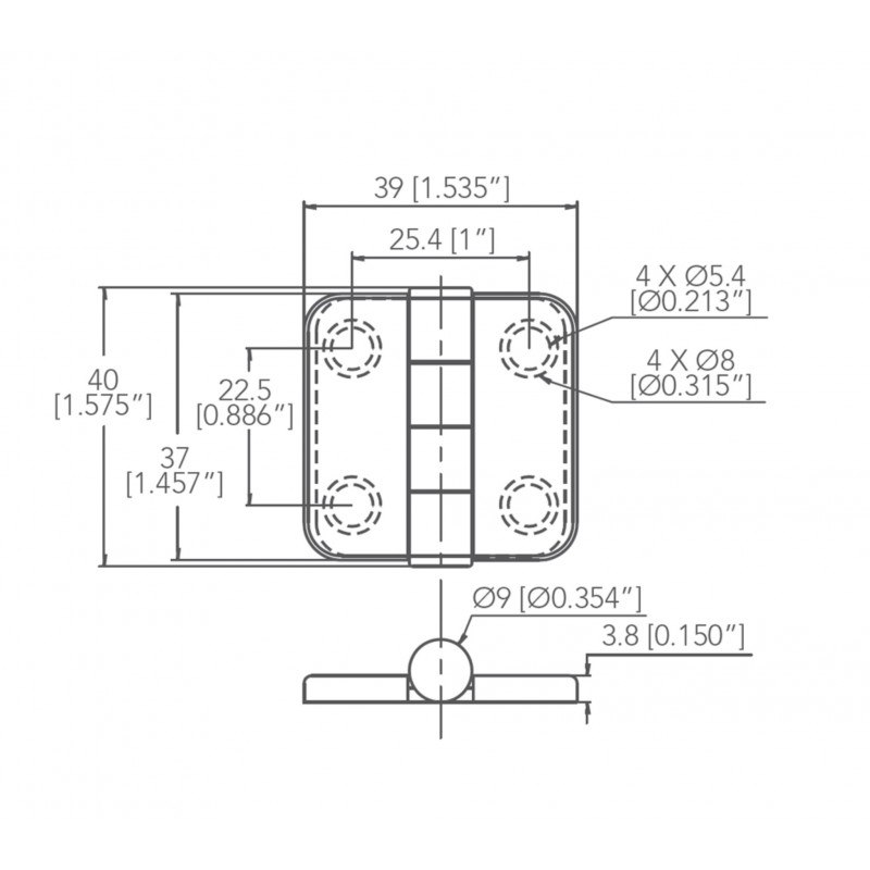 CERNIERA INOX 316 CON COPERTURA