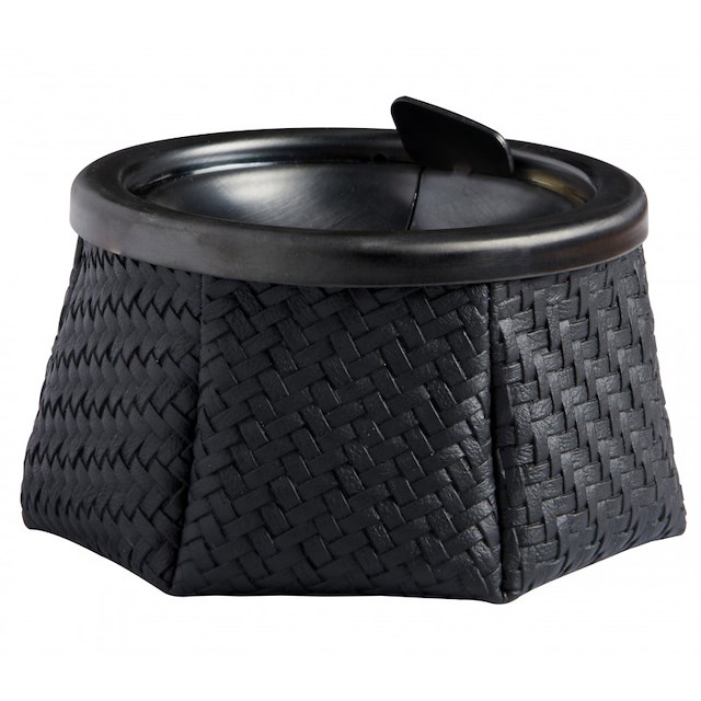 POSACENERE WINDPROOF RATTAN NERO
