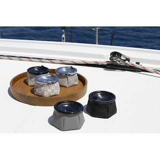 POSACENERE WINDPROOF RATTAN NERO