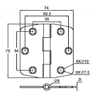 CERNIERA INOX 316 CON COPERTURA
