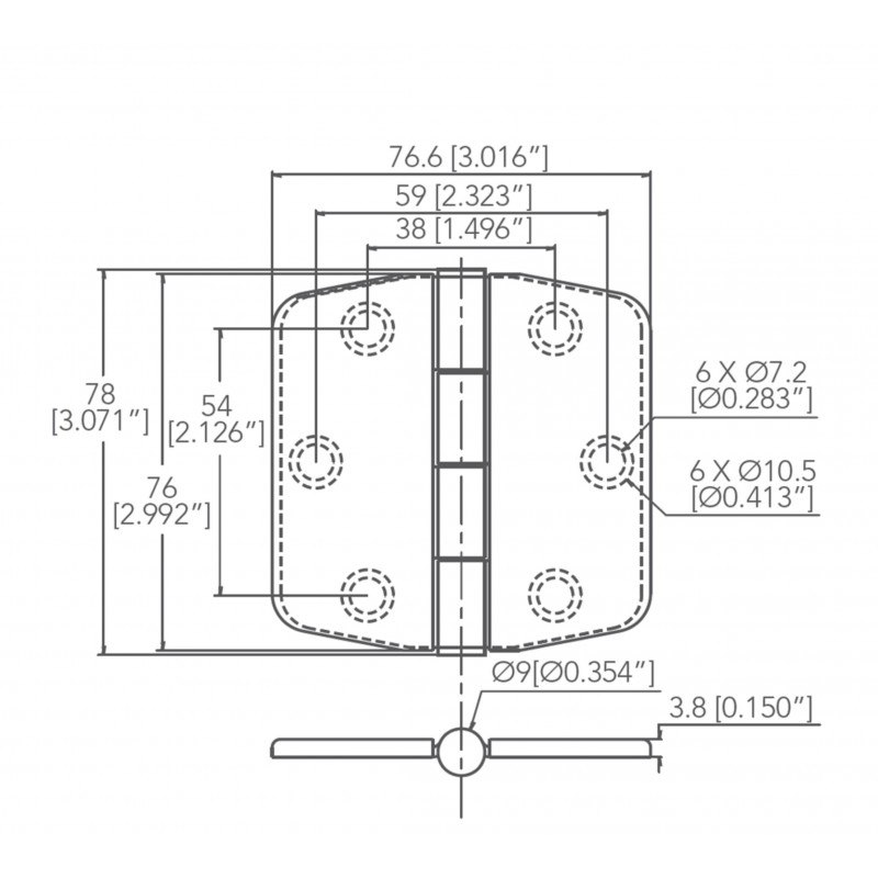 CERNIERA INOX 316 CON COPERTURA