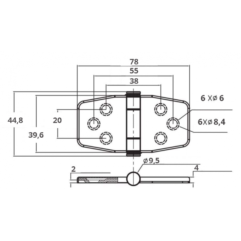 CERNIERA INOX 316 CON COPERTURA