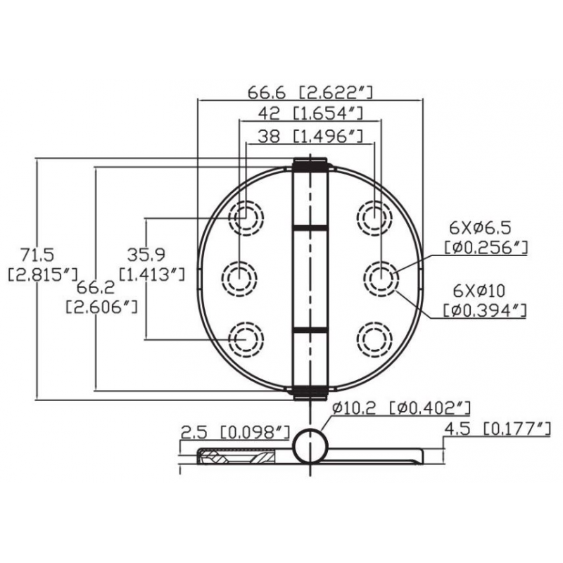 CERNIERA INOX 316 CON COPERTURA
