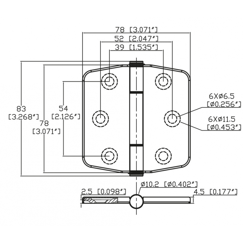 CERNIERA INOX 316 CON COPERTURA