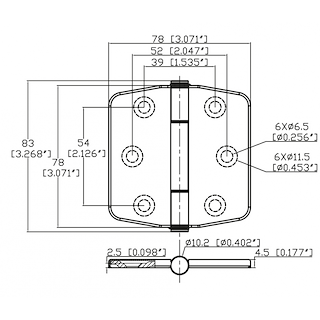CERNIERA INOX 316 CON COPERTURA