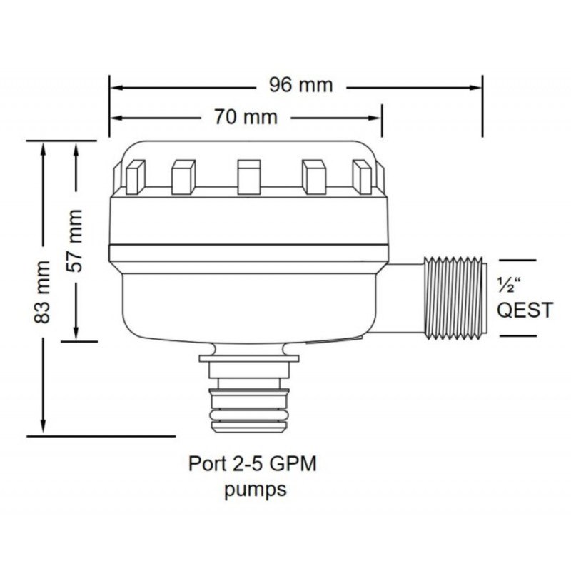 FILTRO QEST 1/2' 90°