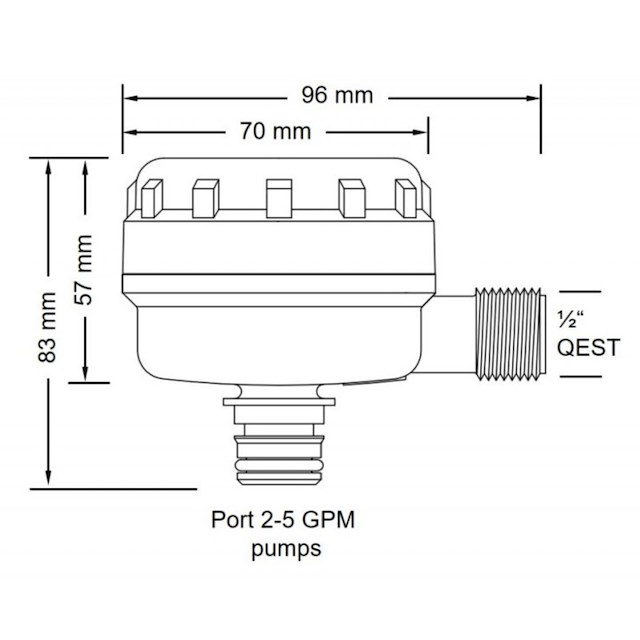 FILTRO QEST 1/2' 90°