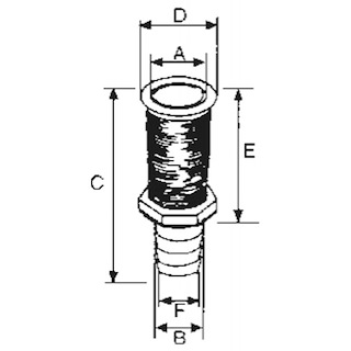 SCARICO BIANCO C/PORTAG. Ø MM.25