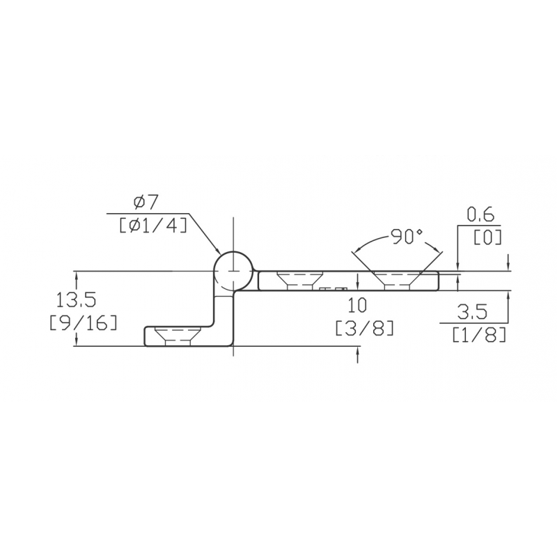 CERNIERA A SBALZO INOX 316