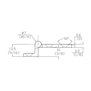 CERNIERA A SBALZO INOX 316