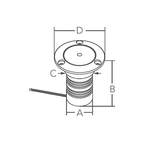 TAPPO INOX 316 WATER C/CHIAVE