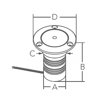 TAPPI DI IMBARCO INOX 38 MM