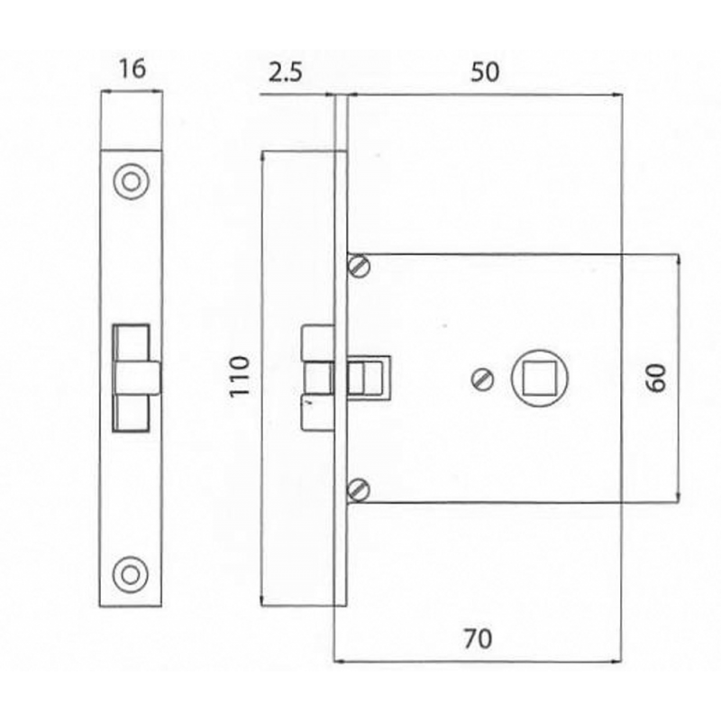 SERRATURA INCASSO MM.70X60 OT.CROM.