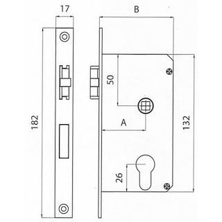 SERRATURA INCASSO OTT. CROM