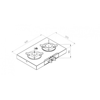 FORNELLO DA APPOGGIO 2 FUOCHI