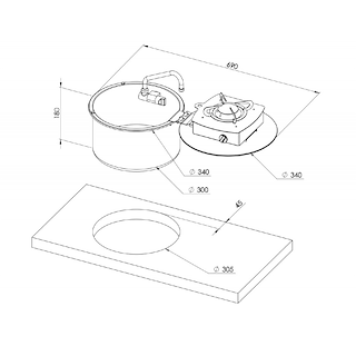 PIANO COTTURA A RIBALTA