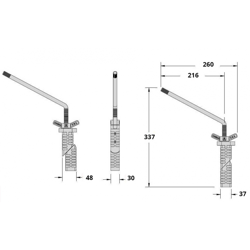 SUPPORTO DI FISSAGGIO BARBECUE