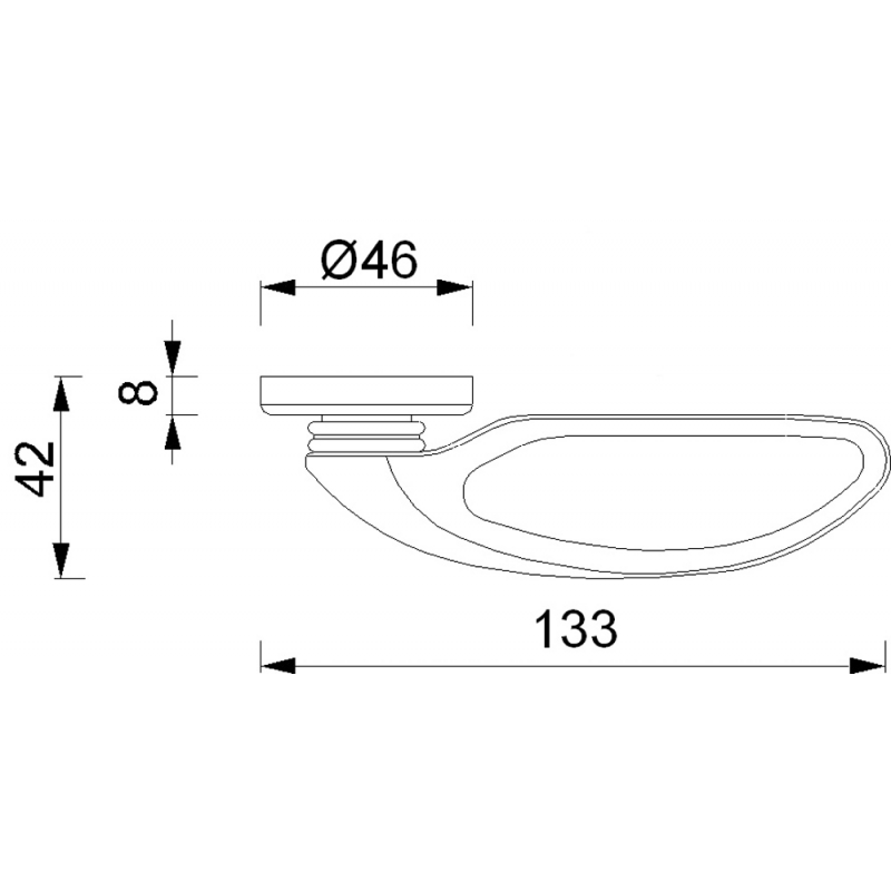 MANIGLIA OTTONE CROMATO