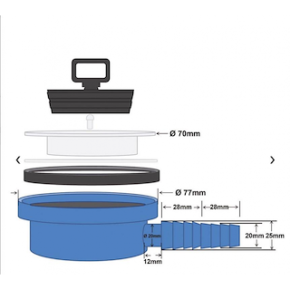 PILETTA SCARICO CURVA Ø MM.25