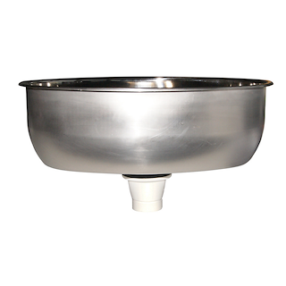 LAVELLO INOX OVALE MM.385X265x135