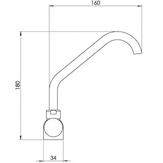 RUBINETTO ACQUA FREDDA CANNA ALTA