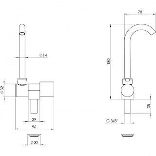 RUBINETTO ACQUA FREDDA CANNA BASSA