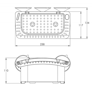PORTABICCHIERE MM.238X110X134