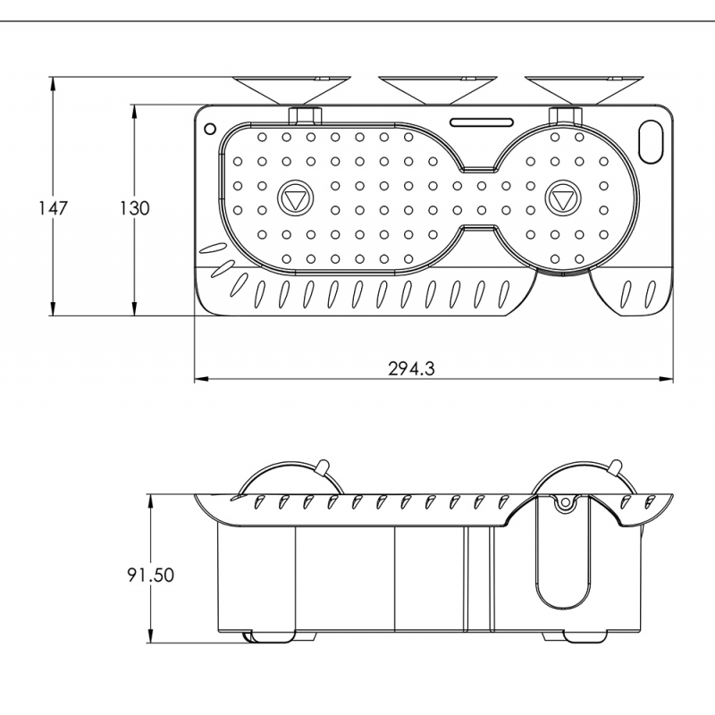 PORTABICCHIERE MM.294X91X147