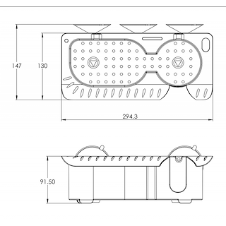 PORTABICCHIERE MM.294X91X147
