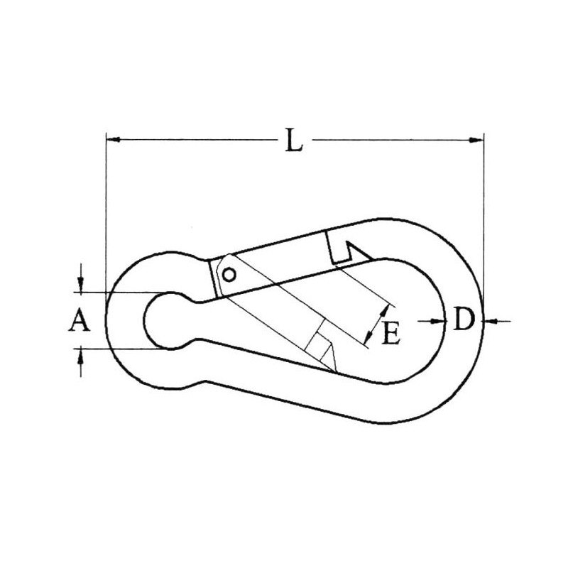 MOSCHETTONE INOX 316 CHIUSURA A CODA DI RONDINE