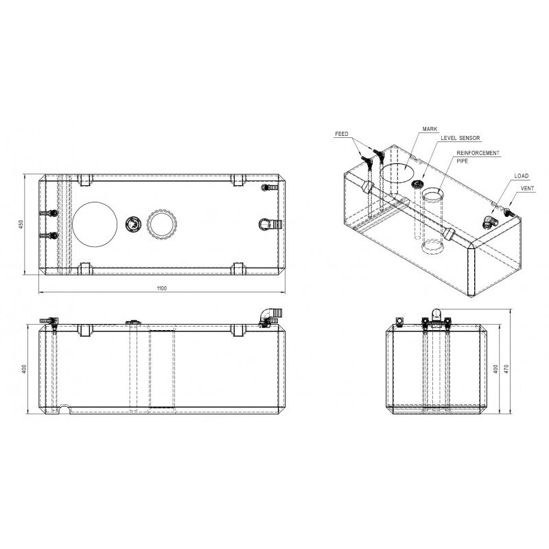 SERBATOIO CARBURANTE LT.180