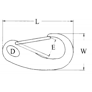 MOSCHETTONE CON APERTURA A MOLLA INOX 316