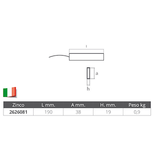 ANODO SOSPESO IN ZINCO