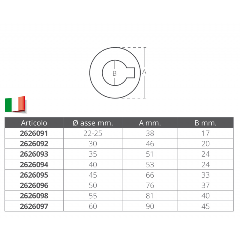 RONDELLA DI FERMO IN ACCIAIO INOX
