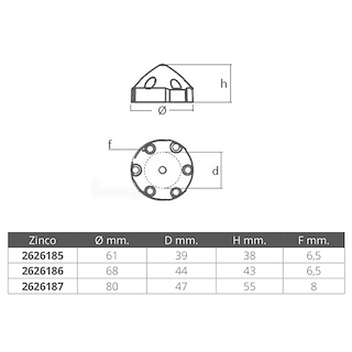 OGIVA TIPO MAX PROP A 6 FORI