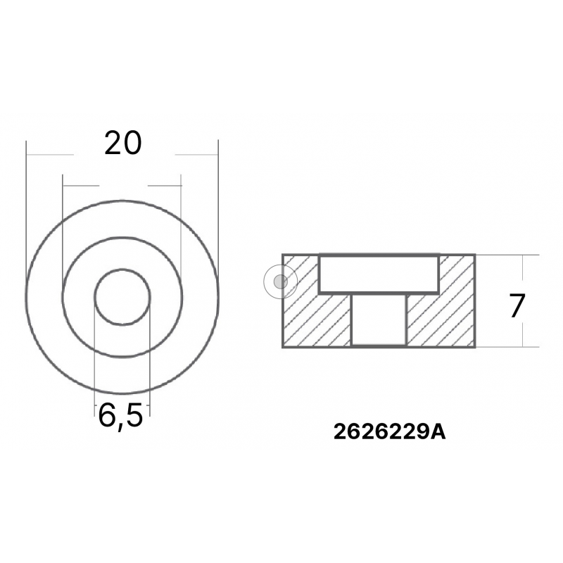RONDELLA PER MOTORI O.M.C/JOHNSON/EVINRUDE 2-6 / 25-225 HP 4T