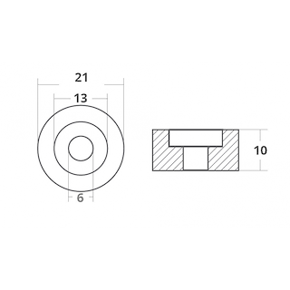 RONDELLA PER MOTORI O.M.C/JOHNSON/EVINRUDE 2-6 / 25-225 HP 4T